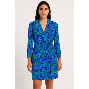Adrianna Papell x Vintage 100% Silk Floral Vine Midi Dress